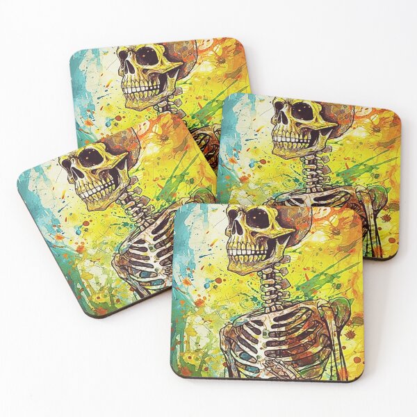 Item preview, Watercolor Skeleton Art Design in Streetwear Style V.10 designed and sold by Pexelpanoramas.