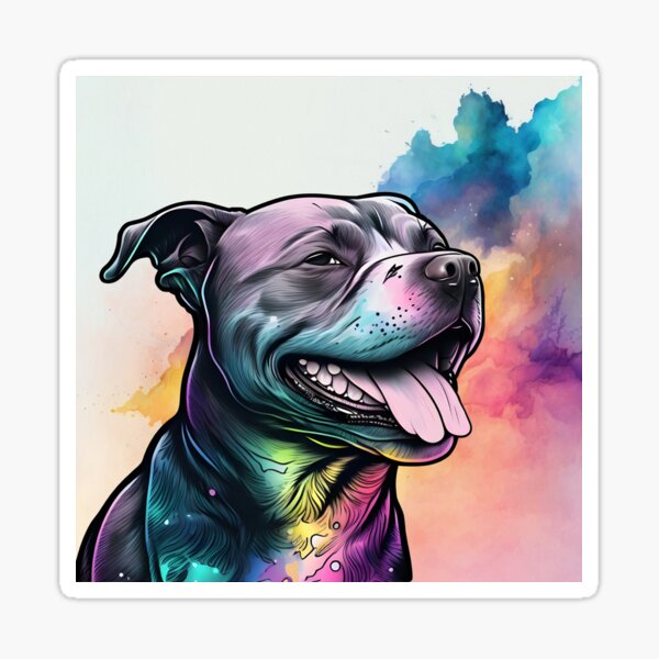 Item preview, Pitbull Watercolor designed and sold by brasandre93.