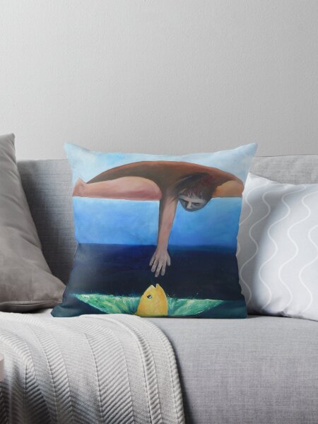 Reaching for Self Throw Pillow