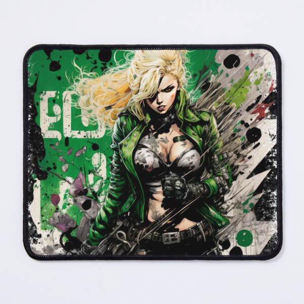 Item preview, ROCKER GIRL LEATHER SUIT SPLASH ELECTRIC GUITAR DESTROYER designed and sold by ogirdorgraphics.
