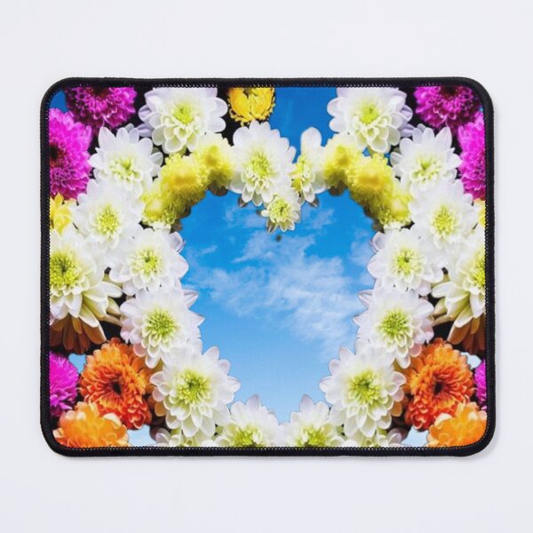 Item preview, Flower heart in white purple orange vibrant flowers designed and sold by JaroDesign2023.