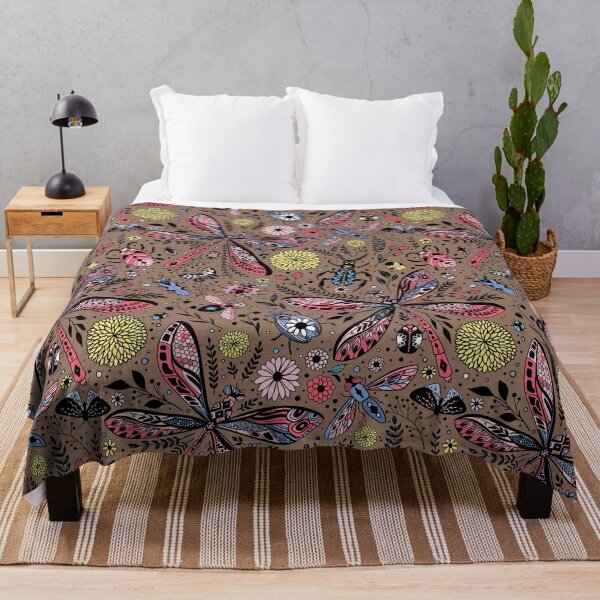 Item preview, Doodle bugs on mocha brown designed and sold by Katerina Mitkova Kirilova.