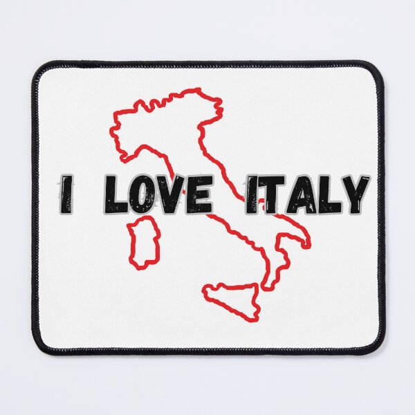 Item preview, Red-coloured contour of Italy with the inscription 'I love Italy'. designed and sold by coffeeflavour.