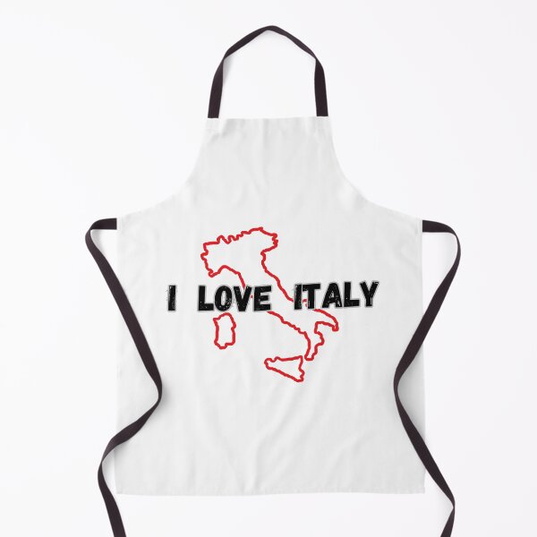 Artikelvorschau, Rot gefärbte Kontur von Italien mit der Aufschrift "I love Italy". entworfen und verkauft von coffeeflavour.