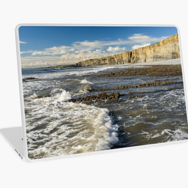 Cliffs and Sea at Nash Point Glamorgan Coast Wales Laptop Skin