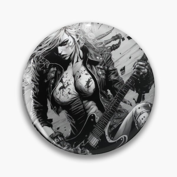 Item preview, ROCKER GIRL LEATHER SUIT SPLASH ELECTRIC GUITAR DESTROYER designed and sold by ogirdorgraphics.