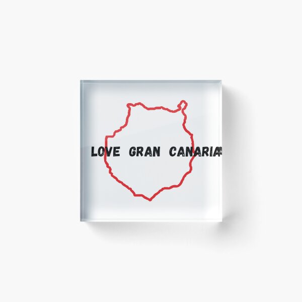 Item preview, Red-coloured contour of island of Gran Canaria with the inscription 'I love Gran Canaria' designed and sold by coffeeflavour.