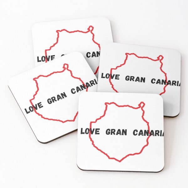 Item preview, Red-coloured contour of island of Gran Canaria with the inscription 'I love Gran Canaria' designed and sold by coffeeflavour.