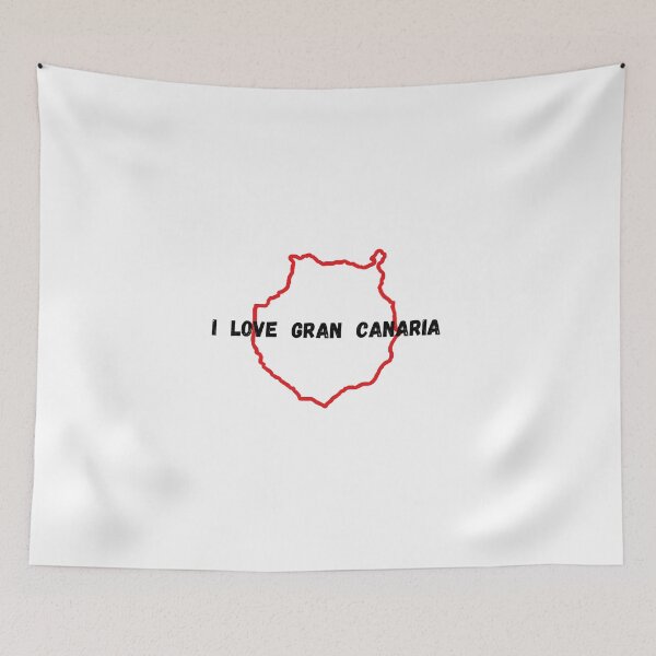 Item preview, Red-coloured contour of island of Gran Canaria with the inscription 'I love Gran Canaria' designed and sold by coffeeflavour.