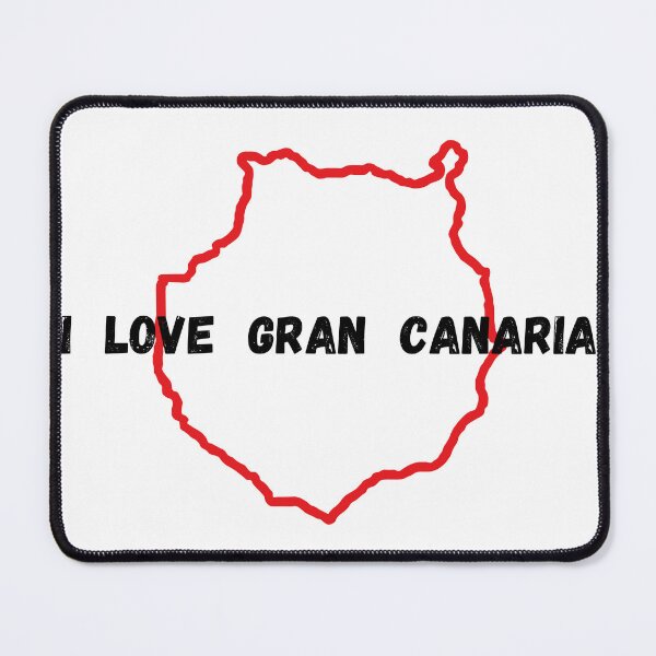 Item preview, Red-coloured contour of island of Gran Canaria with the inscription 'I love Gran Canaria' designed and sold by coffeeflavour.