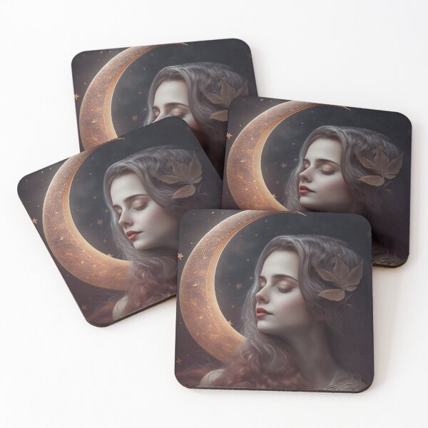Item preview, Woman and The Crescent Moon designed and sold by Juliascutecornr.