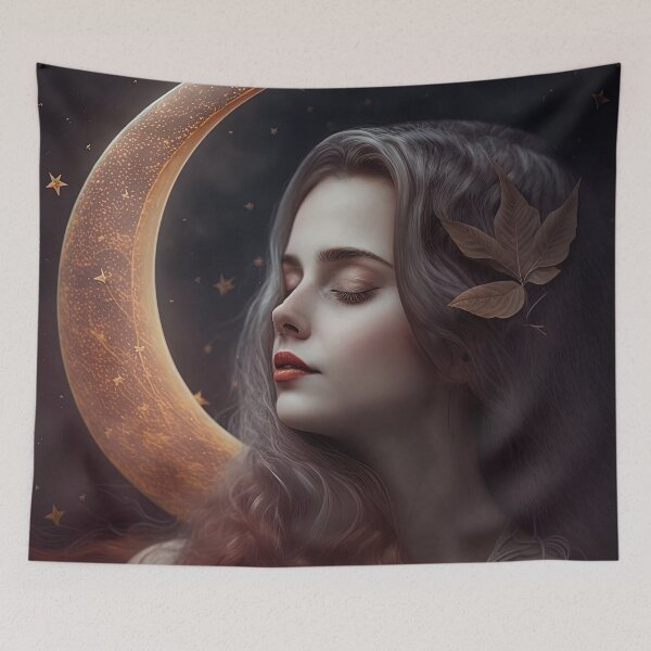 Item preview, Woman and The Crescent Moon designed and sold by Juliascutecornr.