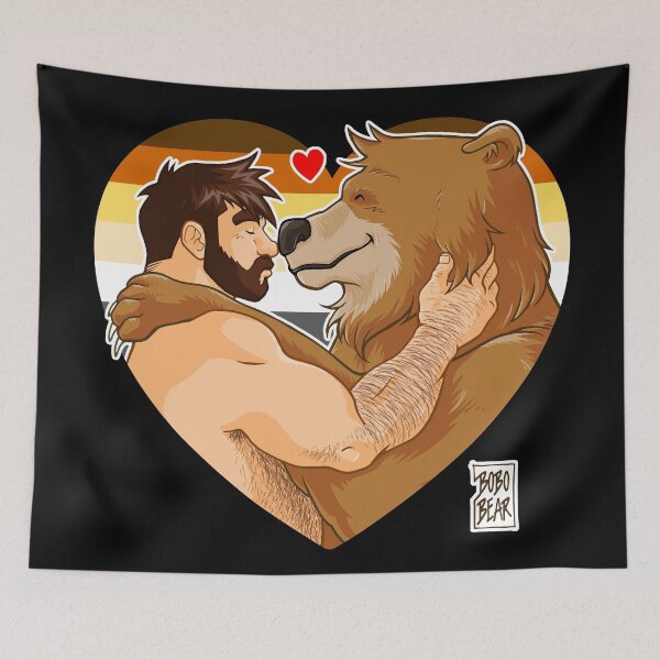 Item preview, ADAM AND BOBO LIKE CUDDLES - BEAR PRIDE designed and sold by bobobear.