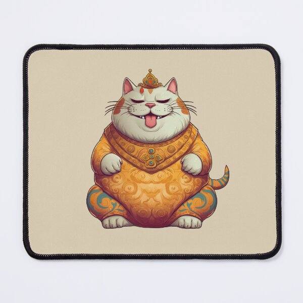 Item preview, Fat meditating cat designed and sold by ZenHorn.