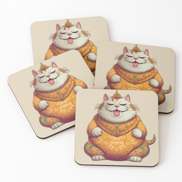 Item preview, Fat meditating cat designed and sold by ZenHorn.