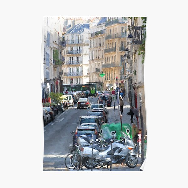 Typical Paris street view Poster