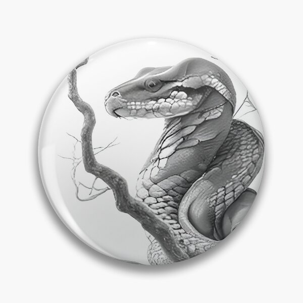 Item preview, Black and White Snake drawing designed and sold by Pencil-Art.