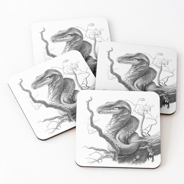 Item preview, Black and White Snake drawing designed and sold by Pencil-Art.