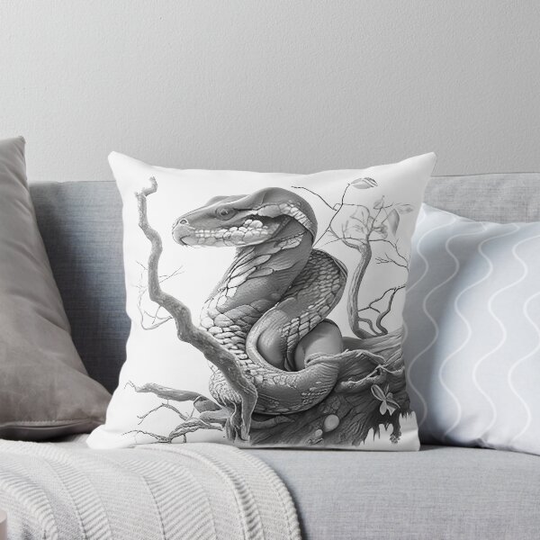 Item preview, Black and White Snake drawing designed and sold by Pencil-Art.