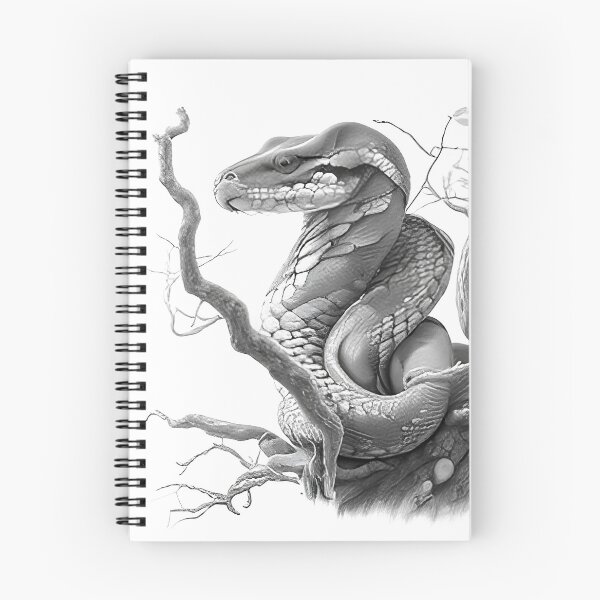 Item preview, Black and White Snake drawing designed and sold by Pencil-Art.