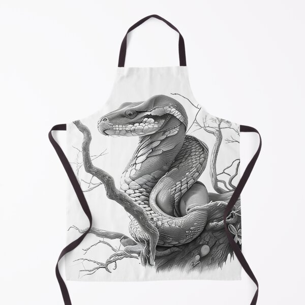 Item preview, Black and White Snake drawing designed and sold by Pencil-Art.