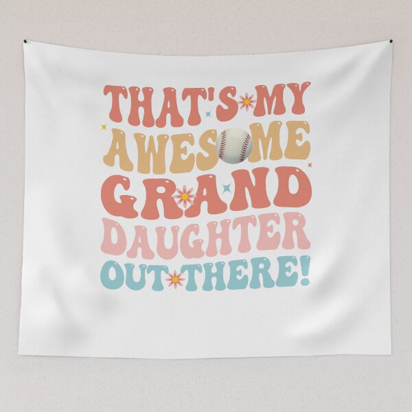 Item preview, That's My Awesome Granddaughter Out There Funny Softball Baseball designed and sold by dbreeze10.