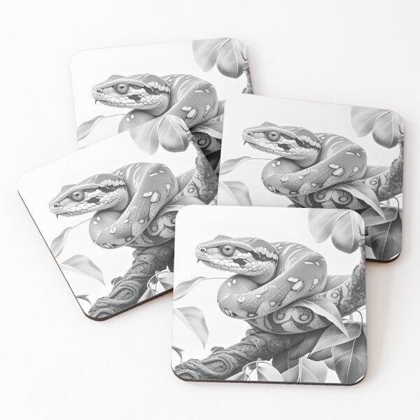 Item preview, Black and White Snake drawing designed and sold by Pencil-Art.
