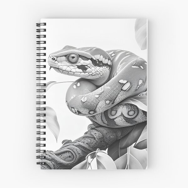 Item preview, Black and White Snake drawing designed and sold by Pencil-Art.