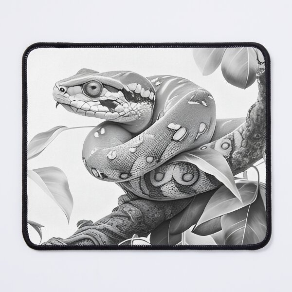 Item preview, Black and White Snake drawing designed and sold by Pencil-Art.