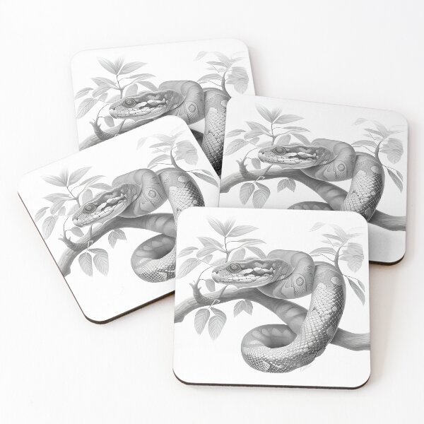 Item preview, Black and White Snake drawing designed and sold by Pencil-Art.