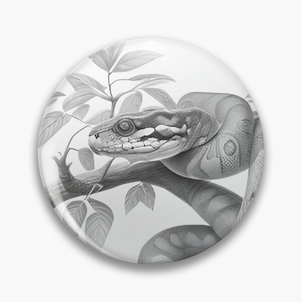 Item preview, Black and White Snake drawing designed and sold by Pencil-Art.