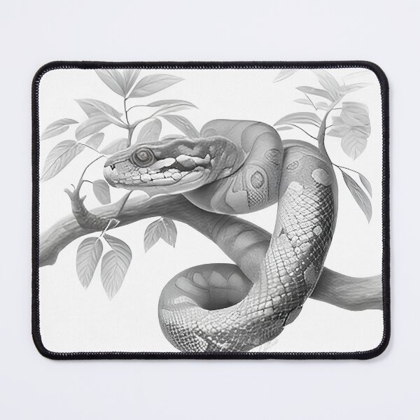 Item preview, Black and White Snake drawing designed and sold by Pencil-Art.