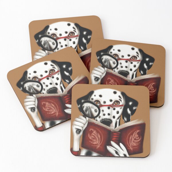 Item preview, A reading dalmatian with a magnifying glass designed and sold by ohsopurposeless.