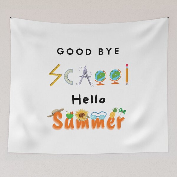 Item preview, Good Bye School Hello Summer - Funny and cute T-Shirts Quotes designed and sold by Designspot2020.