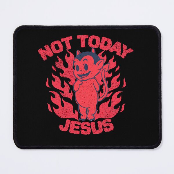 Item preview, Cute, retro, cartoon devil, Not Today Jesus designed and sold by mortargirl.