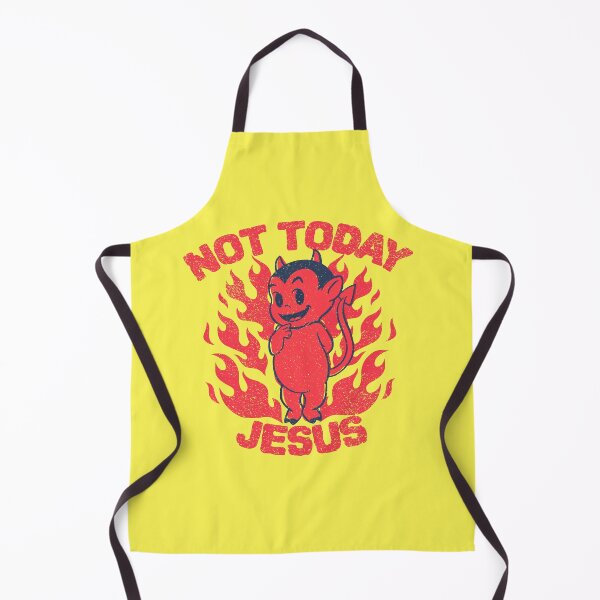 Item preview, Cute, retro, cartoon devil, Not Today Jesus designed and sold by mortargirl.