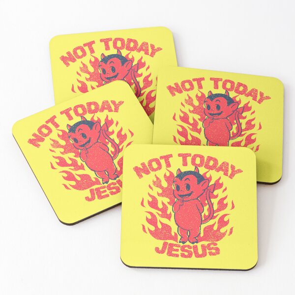 Item preview, Cute, retro, cartoon devil, Not Today Jesus designed and sold by mortargirl.