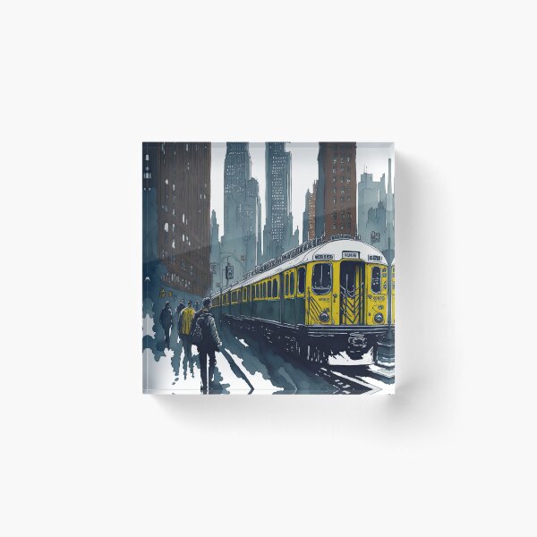 Item preview, New York subway - NYC Subway watercolor designed and sold by MayaDelaye.
