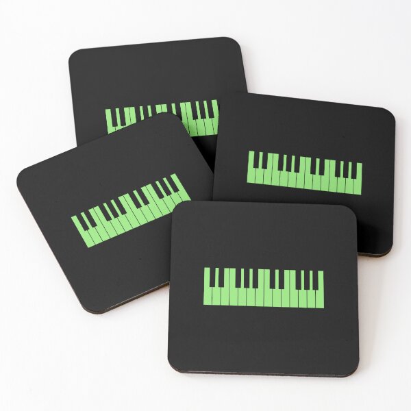Item preview, Piano keyboard bright green pianist designed and sold by Inspirationmotivation.