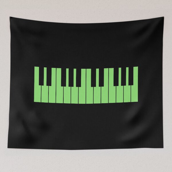 Item preview, Piano keyboard bright green pianist designed and sold by Inspirationmotivation.