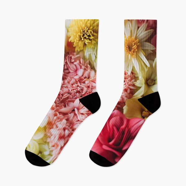 Item preview, Flower heart in vibrant flowers in pink yellow and white colors designed and sold by JaroDesign2023.