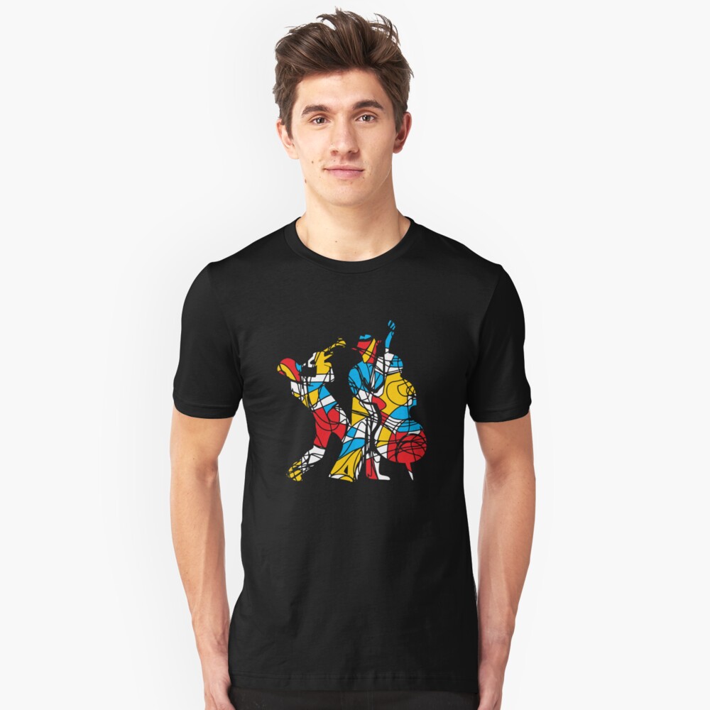 Colorful Abstract Musicians Modern Style Slim Fit T-Shirt