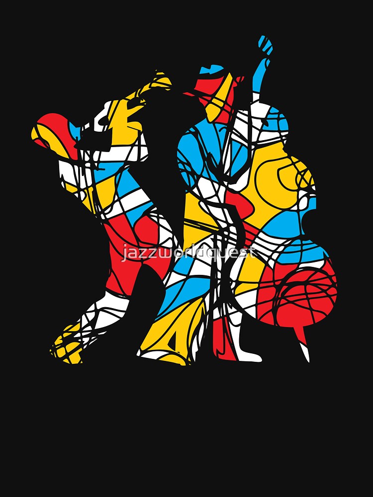 Colorful Abstract Musicians Modern Style by jazzworldquest