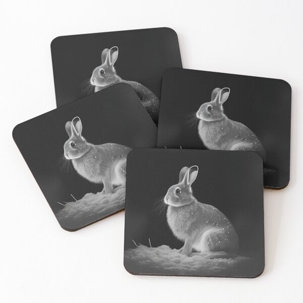 Item preview, Snow Rabbit Black and White designed and sold by Pencil-Art.
