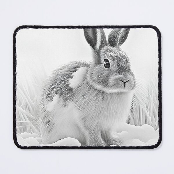 Item preview, Snow Rabbit Black and White designed and sold by Pencil-Art.