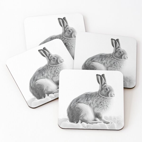 Item preview, Snow Rabbit Black and White designed and sold by Pencil-Art.