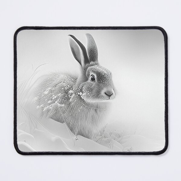 Item preview, Snow Rabbit Black and White designed and sold by Pencil-Art.