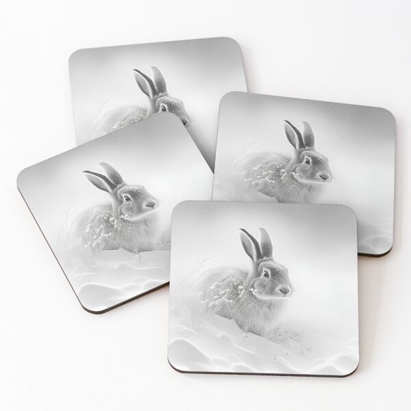 Item preview, Snow Rabbit Black and White designed and sold by Pencil-Art.