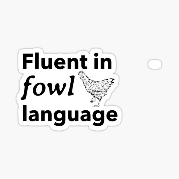 Item preview, VetMed_Fluent in fowl languge designed and sold by ShopVetMed.