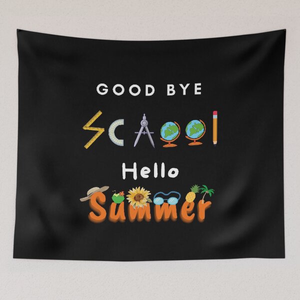 Item preview, Good Bye School Hello Summer - Funny and cute T-Shirts Quotes designed and sold by Designspot2020.